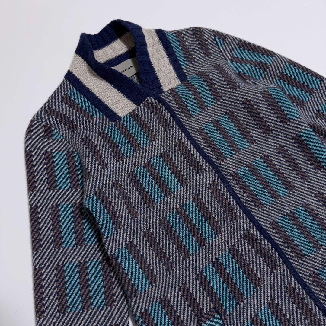 【美品】CASHYAGE カシミヤ100% 総柄 ロングコート アウター 36 【美品】CASHYAGE カシミヤ100% 総柄 ロングコート アウター 36