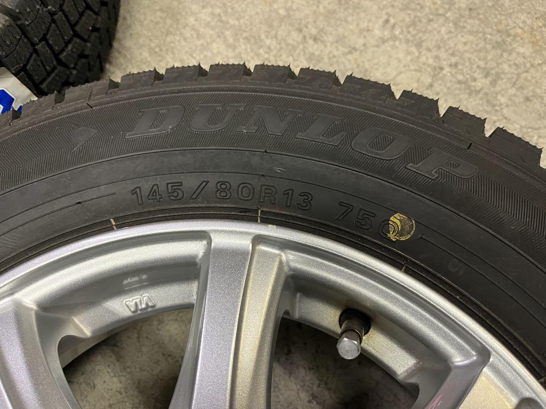 未使用　ダンロップ145/80R13 スタッドレス・ホイールセット　2022