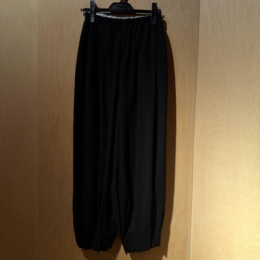 ★新品・紙タグ付き★ ENFOLD タックヘムパンツ　34 黒　ブラック