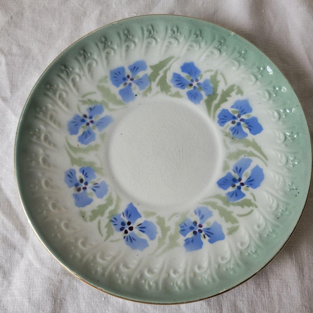 フランス　アンティーク　カップ＆ソーサー　ショコラ アンティーク ショコラカップ＆ソーサー LANCASTER SARREGUEMINES製