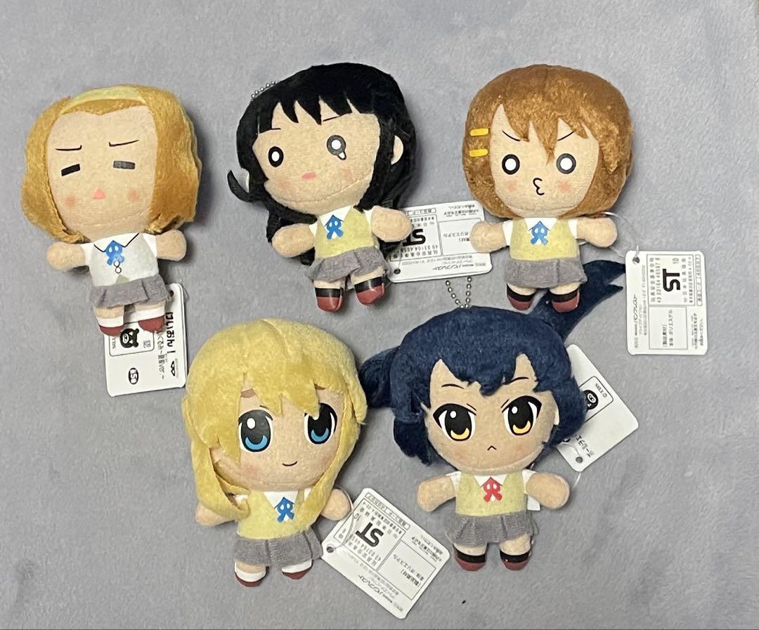 けいおん! ボールチェーン付きぬいぐるみ 夏服ver. 全5種コンプリートセット