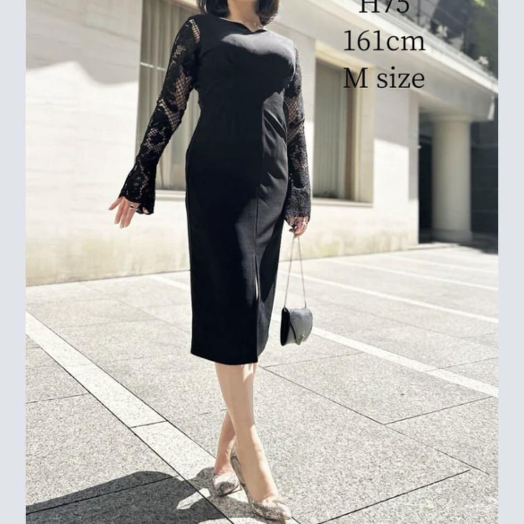SERPENTINA レーシーベルスリーブワンピ