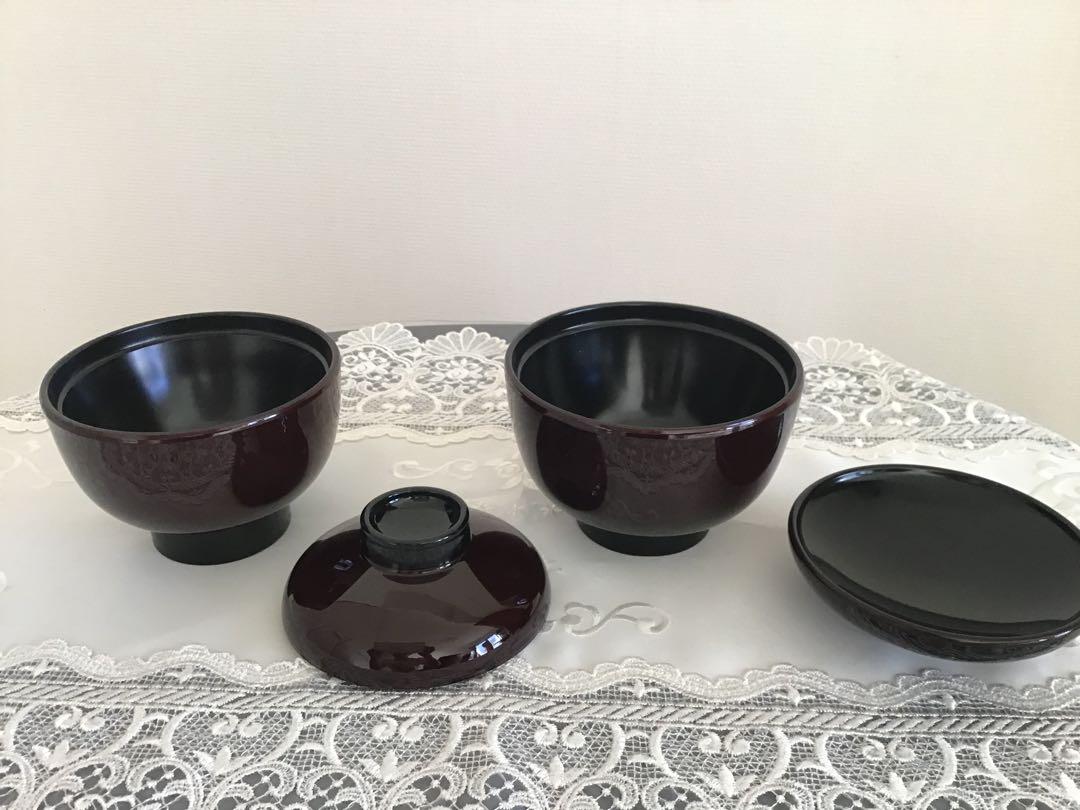 蓋付き漆器お椀各2個組4種類