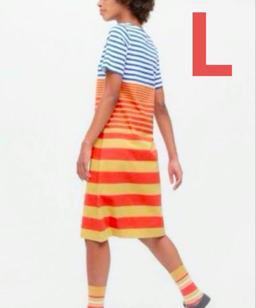 ユニクロ UNIQLO マルニ MARNI ボーダーワンピース 半袖 Lサイズ