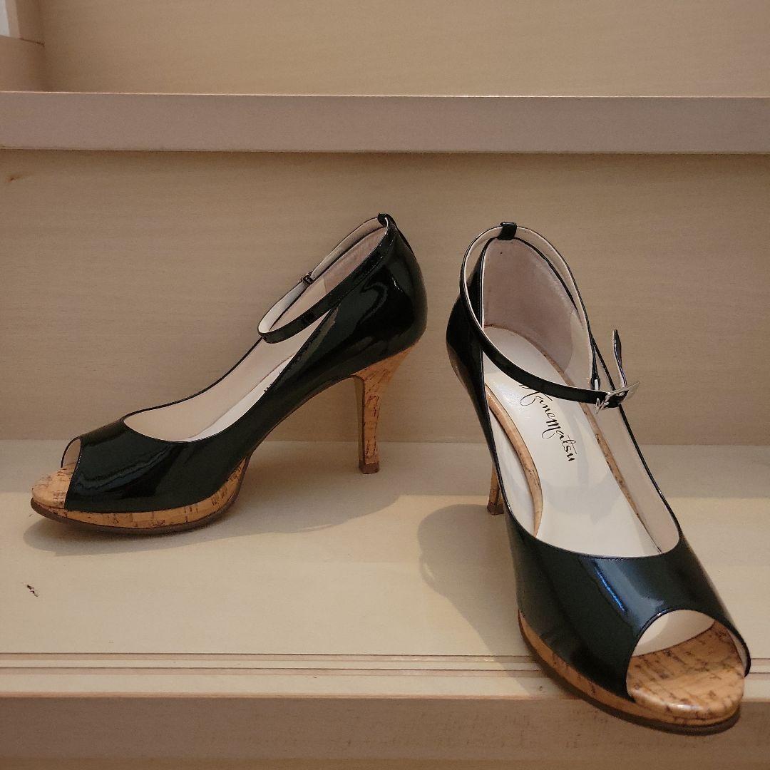 銀座かねまつ GINZA Kanematsu エナメル ハイヒールパンプス