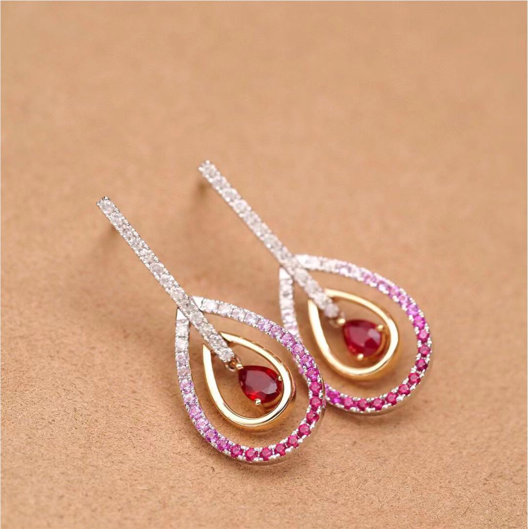 59040円 美しい 天然 サファイア ピアス K18 59040円 美しい 天然 サファイア ピアス K18