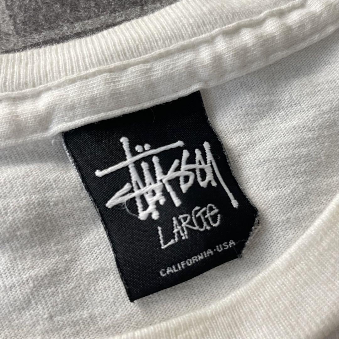 Stussy ステューシー 落書き art print s/s Tee 白 L