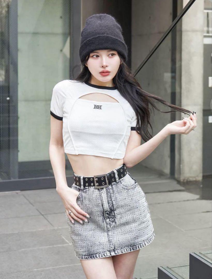 即日発送 Dairich メッシュショート丈Tシャツ