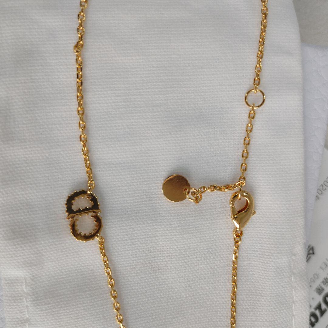 Dior CLAIR D LUNE ネックレス ゴールド Clair D Lune Necklace Gold-Finish Metal, White Resin Pearls