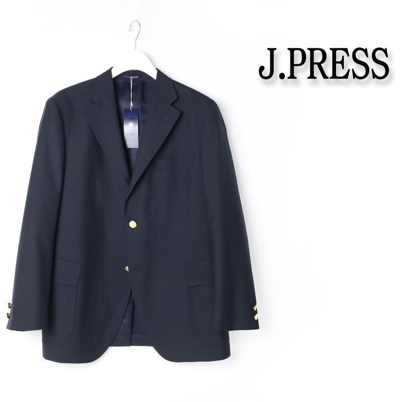 483 新品◇ ジェイプレス Jプレス ペピンメリノトロピカル 紺ブレザー B6