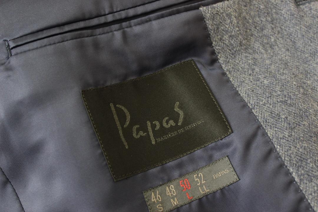 11【新品同様】パパス ジャケット 50 L メンズ AB7 A8 カシミヤ混 画像6