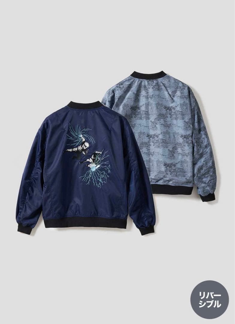 ナルト NARUTO ナイロンジャケット Xグラニフ　忍者 NINJA サスケ