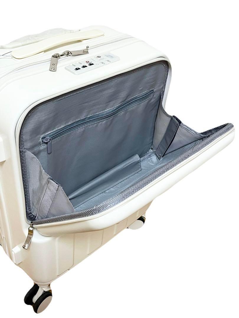 前開き スーツケース 機内持込 拡張機能付 USBポート付 2泊3日 超軽量