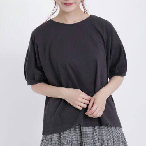 新品　SM2☆チャコール／シェルタックボリュームスリーブカットソー