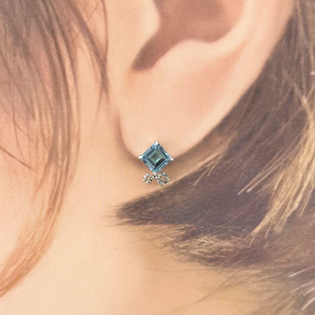 K10WG ブルートパーズ アクアマリン ホワイトトパーズ 天然石