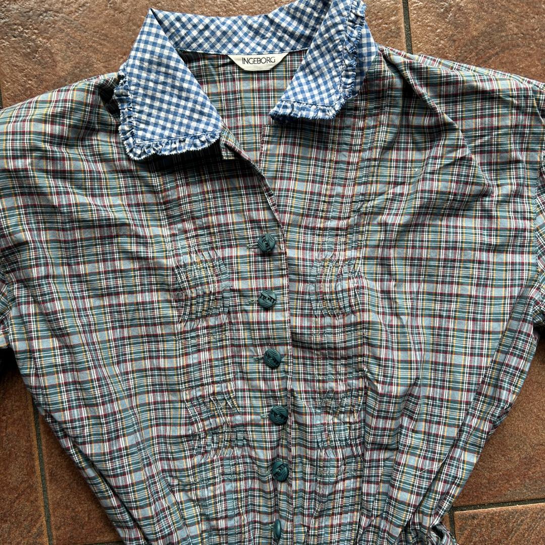 ヴィンテージ)INGEBORG ロングスカート ワンピース タータンチェック ヴィンテージ)INGEBORG ロングスカート ワンピース タータンチェック