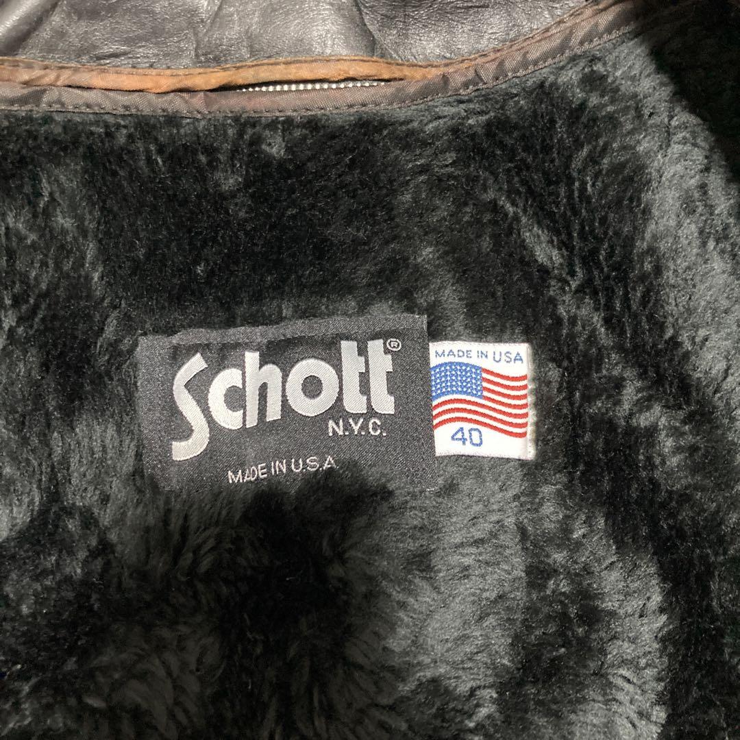 schott ショット　シングルライダースジャケット インナーボア付き　641