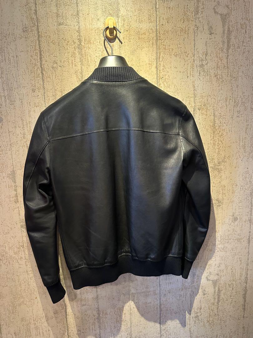 DOLCE&GABBANAブラックレザーシングルライダースジャケット ドルガバ