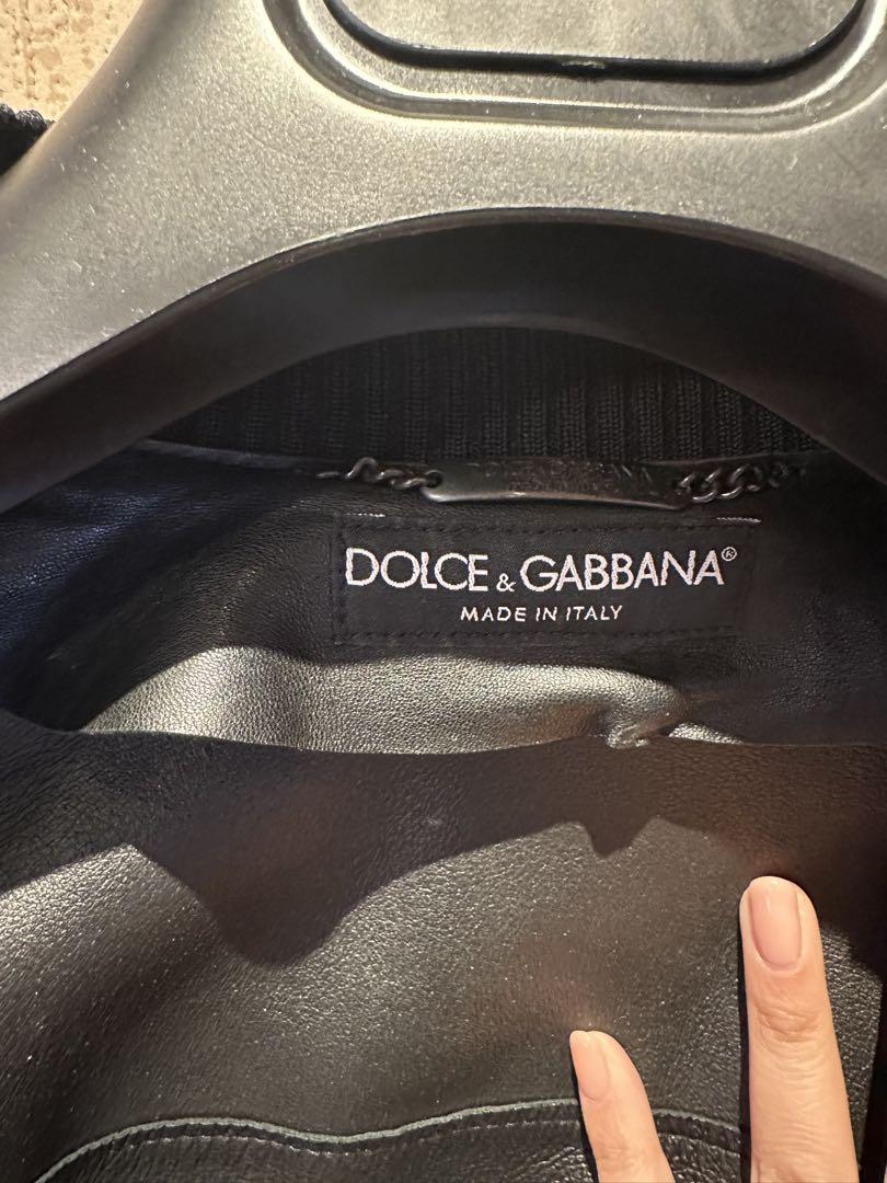 DOLCE&GABBANAブラックレザーシングルライダースジャケット ドルガバ