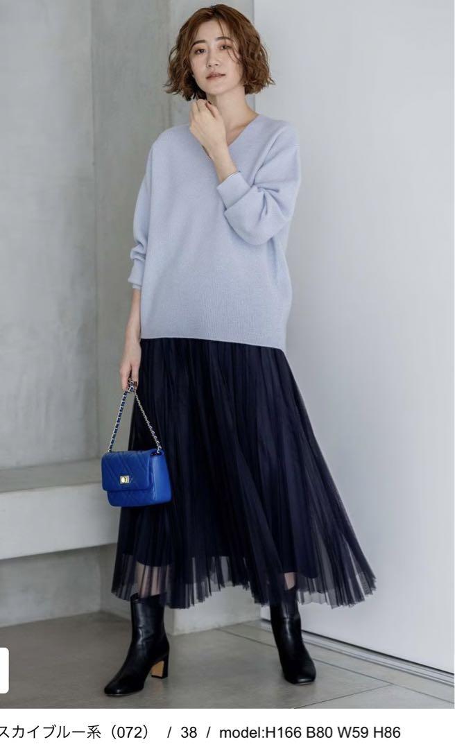 新品23区ウールカシミヤVネックニット