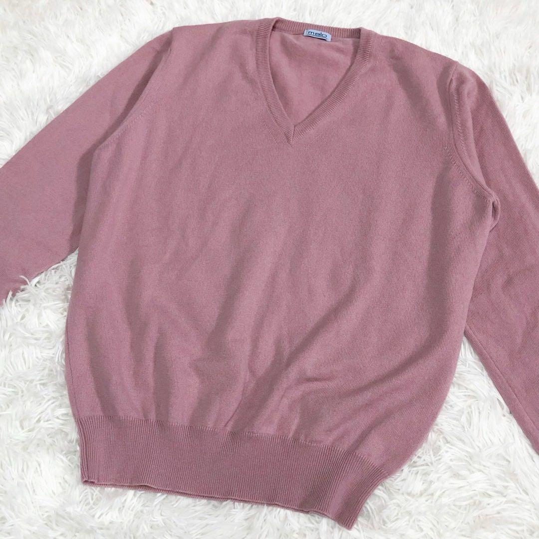 【極美品】マーロ セーター ニット カシミヤ100% ピンク XLサイズ
