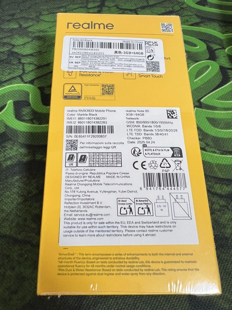Realme Note60 64GB ブラック SIM フリー