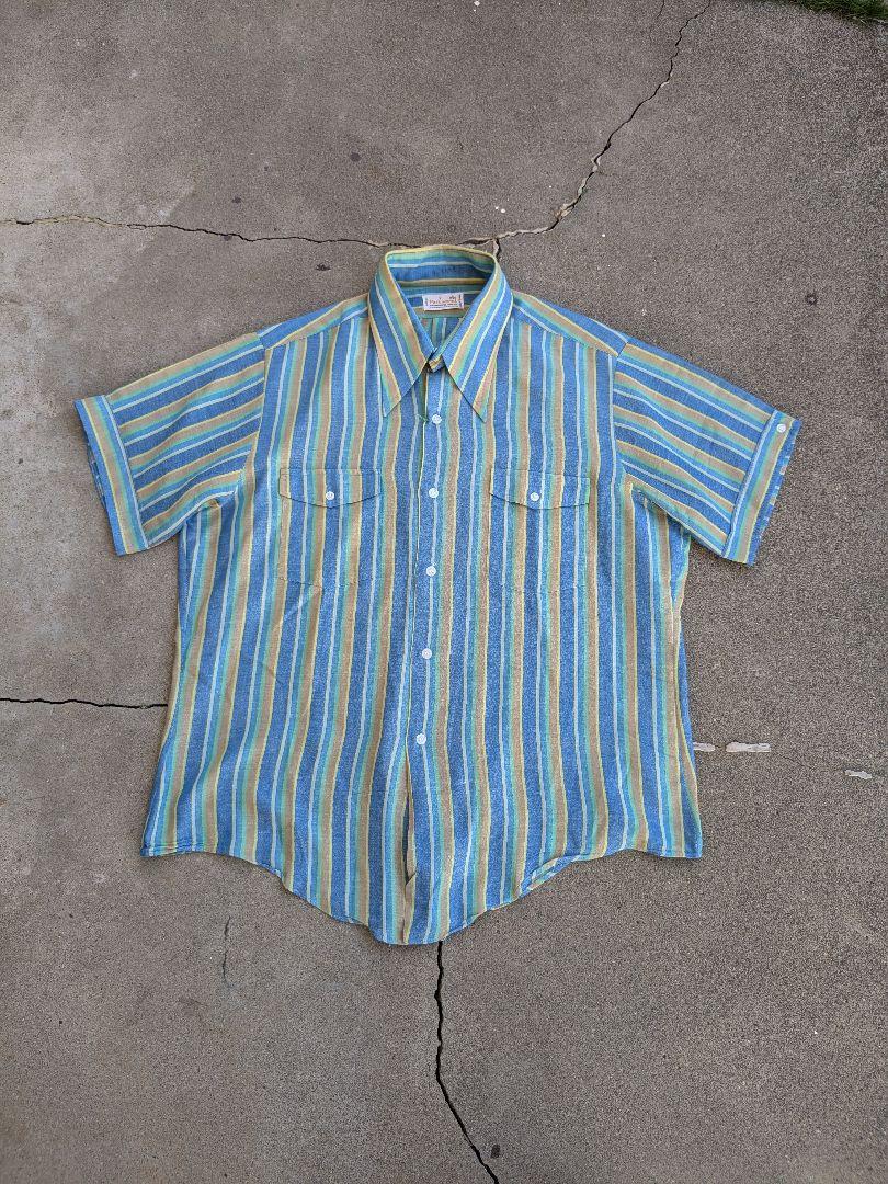 配色◎ 70's parliament s/s shirt vintage