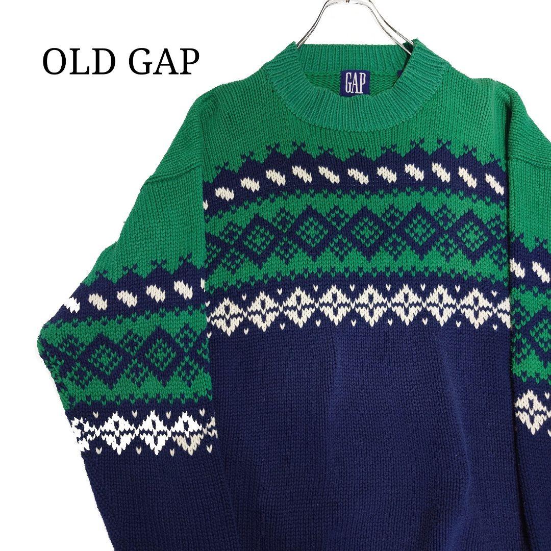 【旧タグ・90s】OLD GAP オールドギャップ コットンニット モックネック