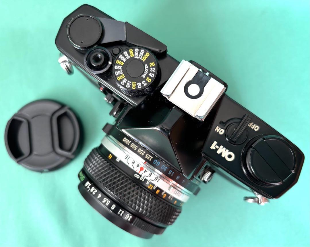 Olympus OM-1 MD Black Film Camera Body w/ 50mm F1.8 Lens [EXC+]