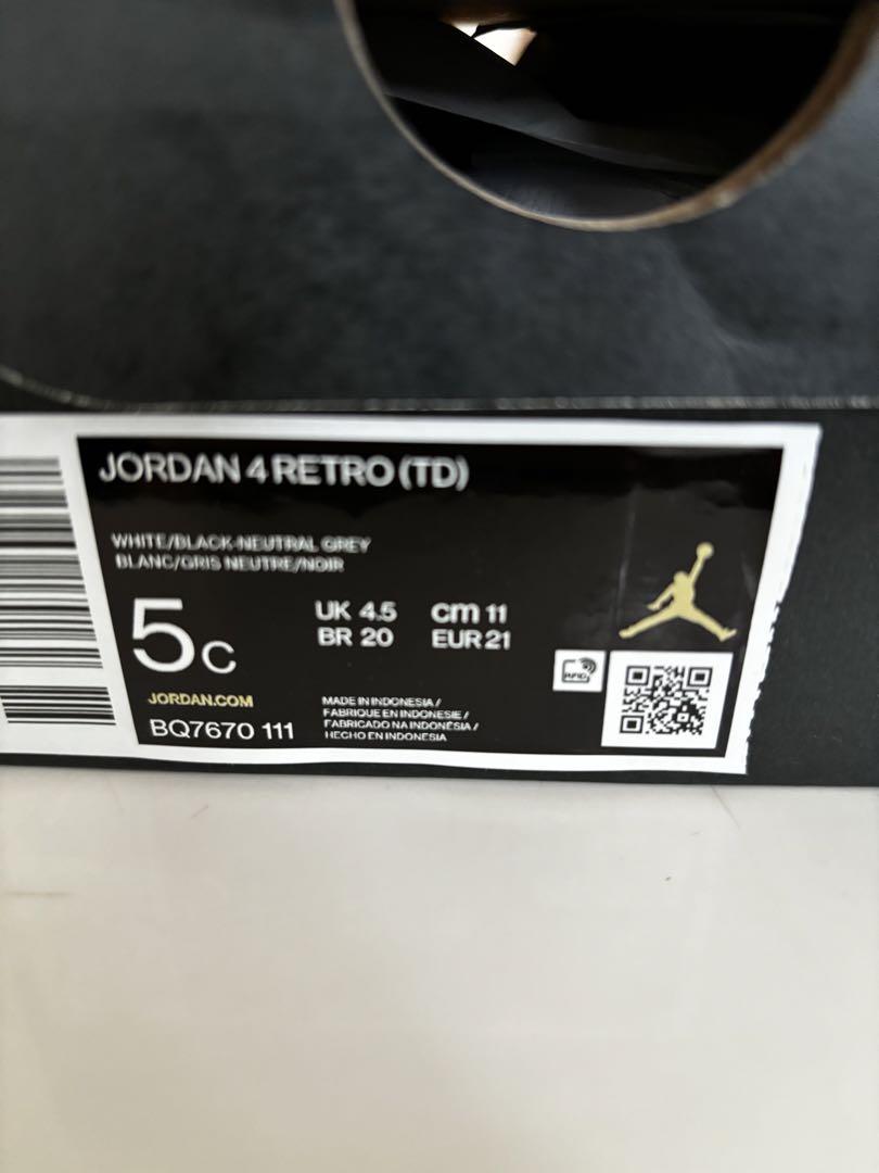 スニーカー Nike TD Air Jordan 4 \"Military Black\"