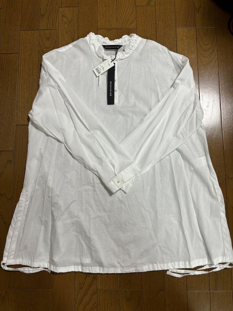 本日限定》mizuiro ind ギャザーネック シャツチュニック - メルカリ