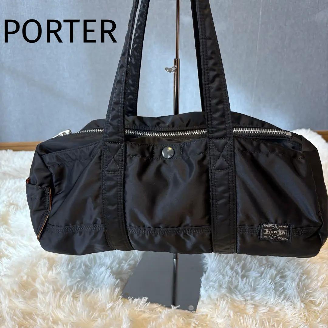 PORTER ポーター タンカー ブラック ミニボストン ドラム 廃盤 美品 廃盤 ポーター タンカー ダッフルバッグ ミニボストン ドラム