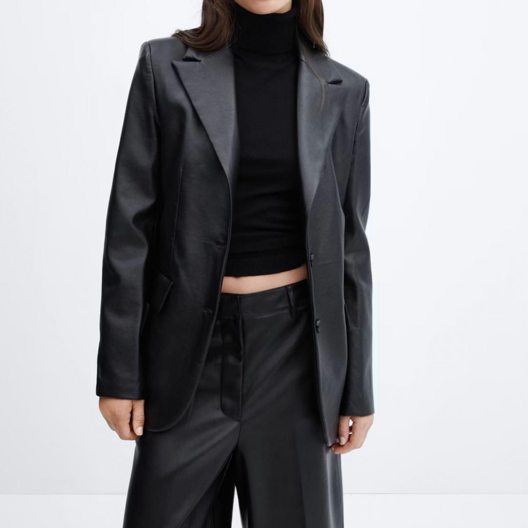 MNG レザージャケット ブラック SS MNG