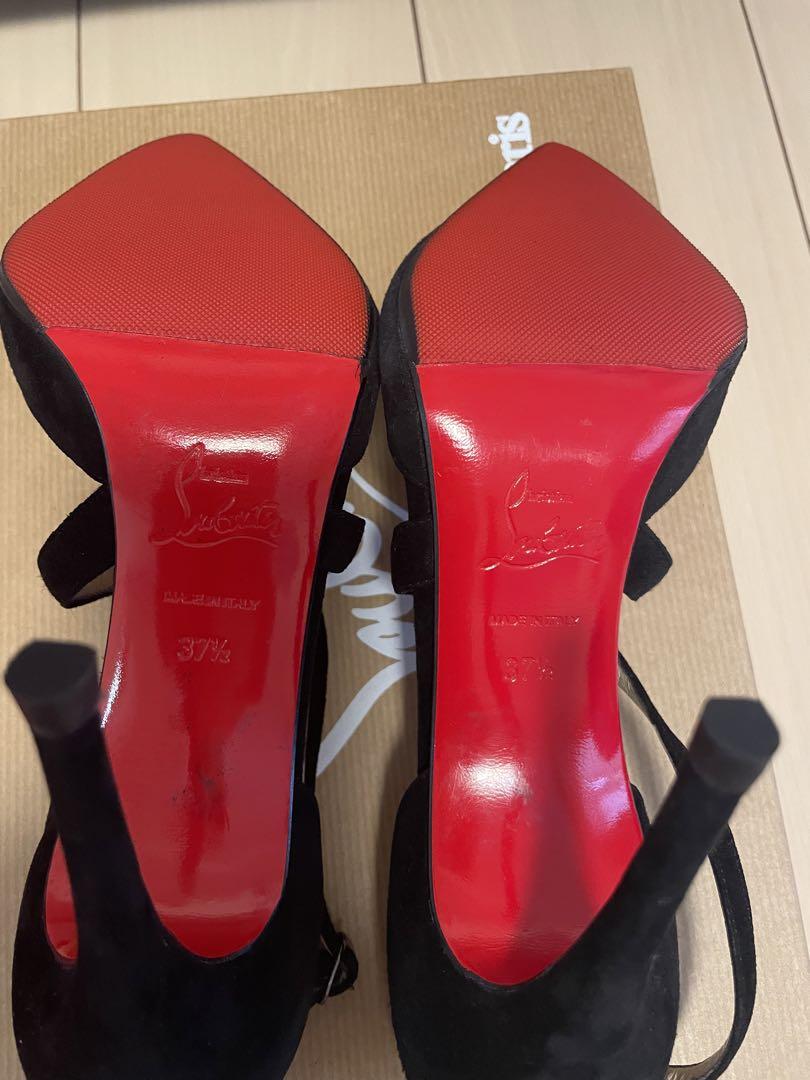 ⭐︎美品⭐︎クリスチャンルブタン スエードクロストラップ パンプス