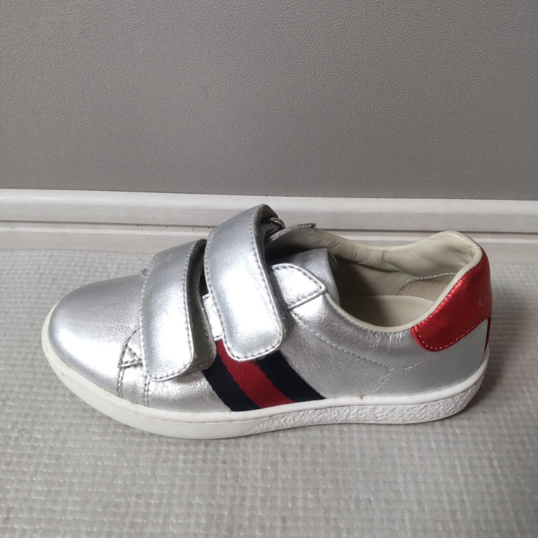 GUCCI Kids GG エース 子供靴 キッズスニーカー マジックテープ