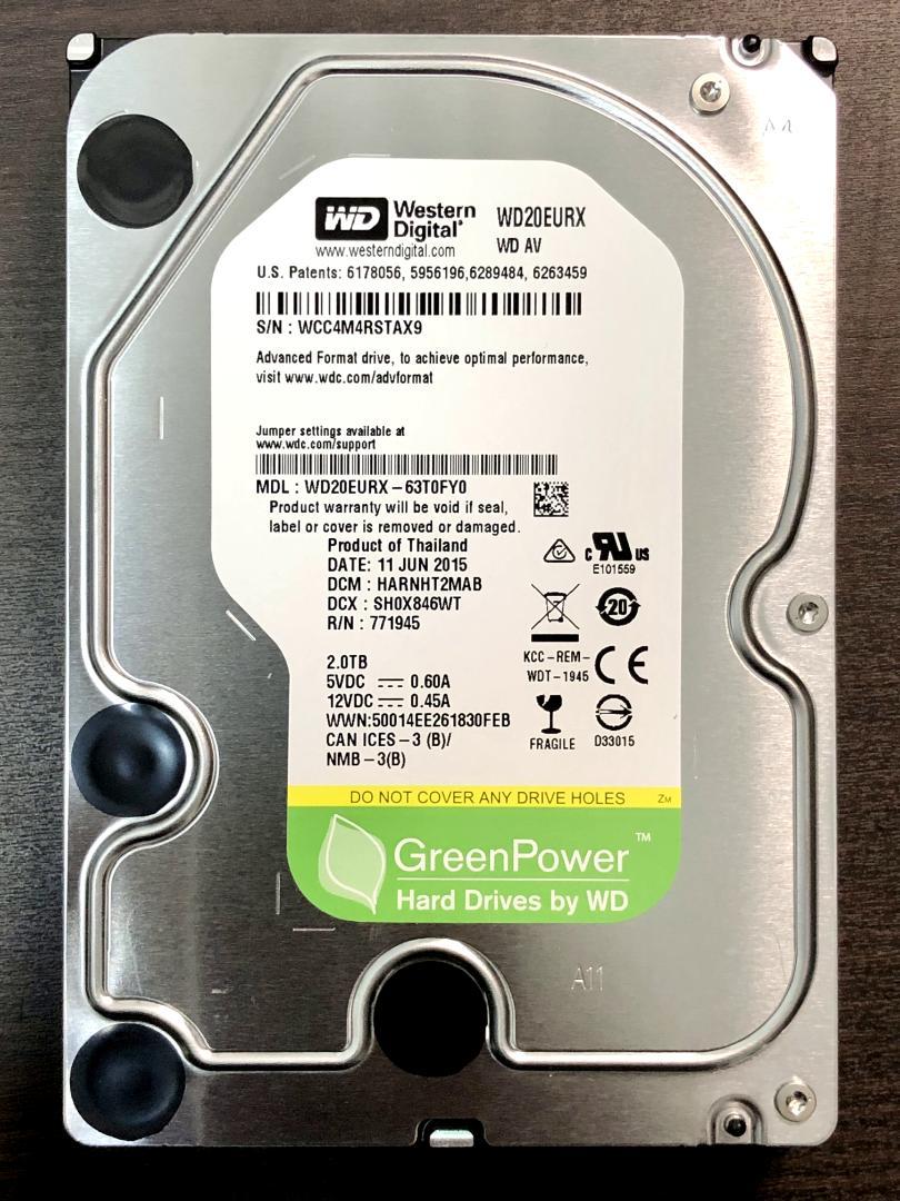 064.WesternDigital 2TB 3.5インチ：使用時間0時間