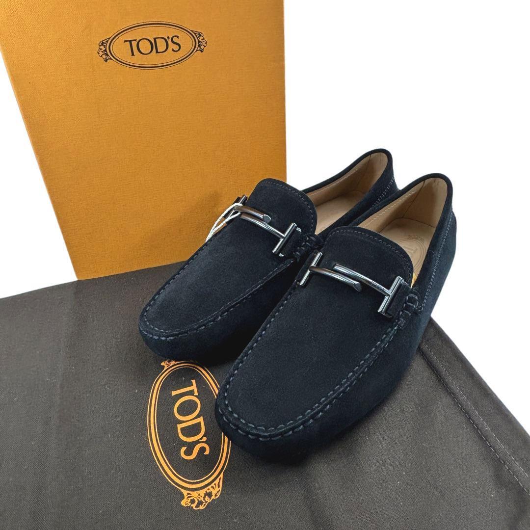 【未使用】TOD'S トッズ ドライビングシューズ ダブルT ヌバック 4Q2
