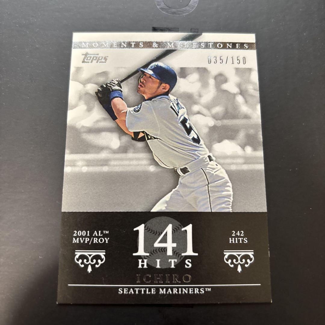 【良好品】 141ヒット イチロー topps 限定カード メルカリ - シリアル 035/150 ジャケット・アウター