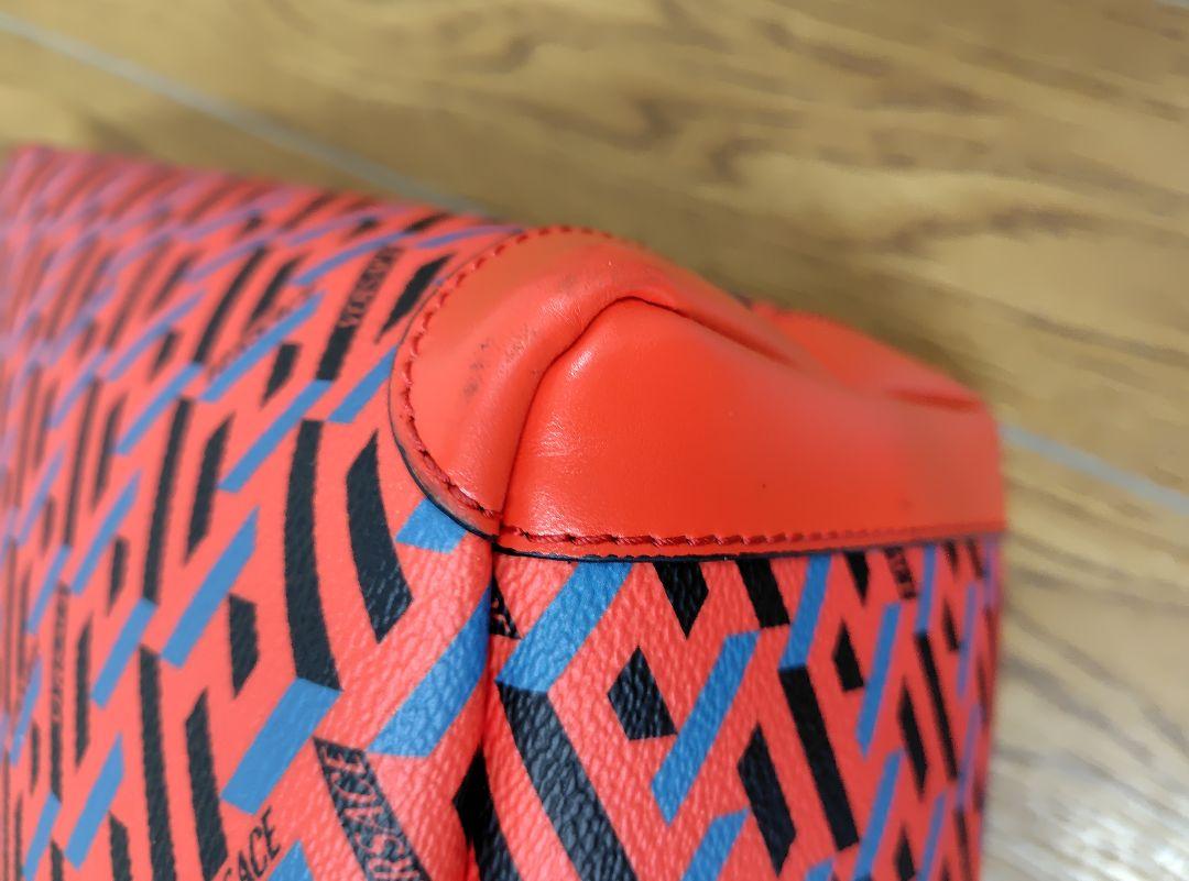ヴェルサーチェ VERSACE スマイリーメドゥーサ トートバッグ RED