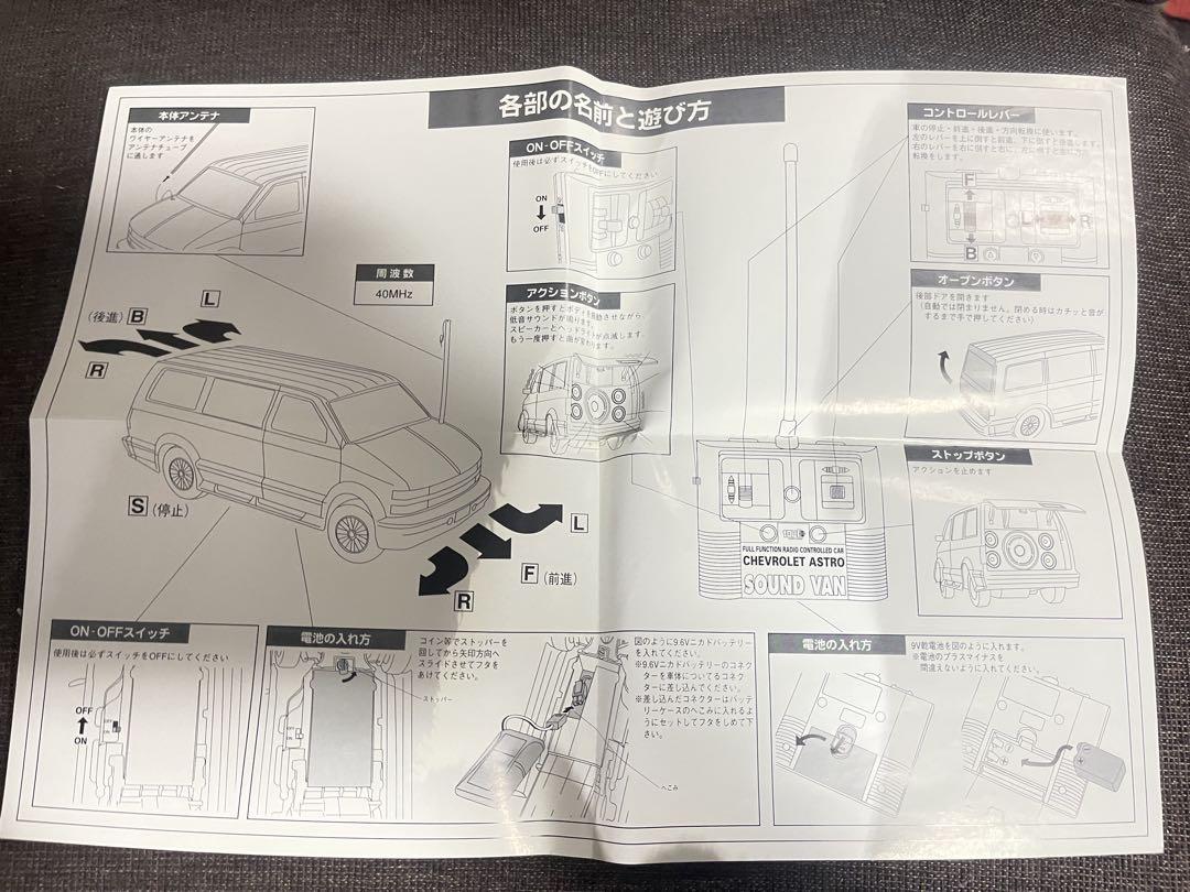 CHEVROLET ASTRO ブラックラジコンカー