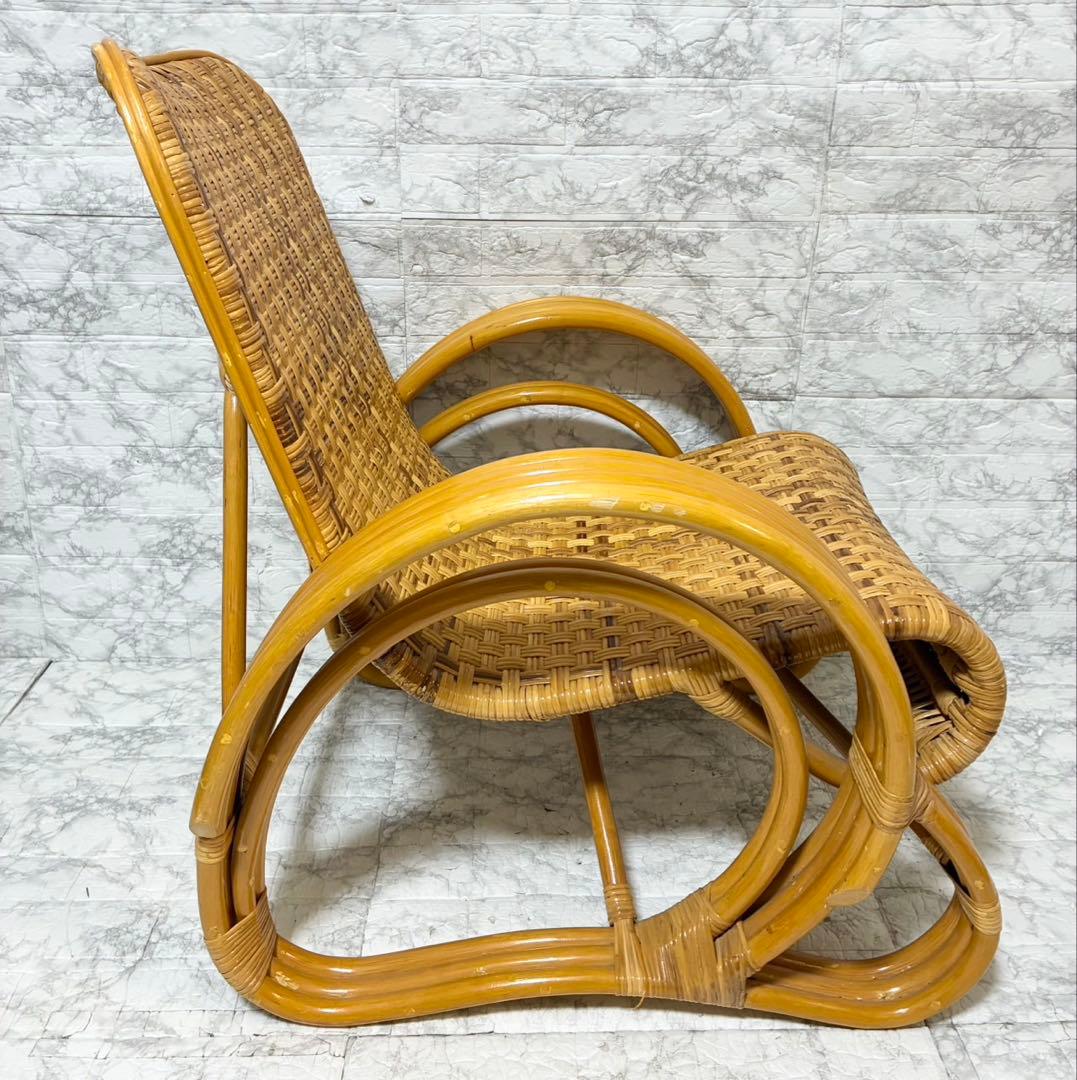 【良品 送料込み】ラタン 藤 座椅子 ヴィンテージ 藤家具 【良品 送料込み】ラタン 藤 座椅子 ヴィンテージ 藤家具