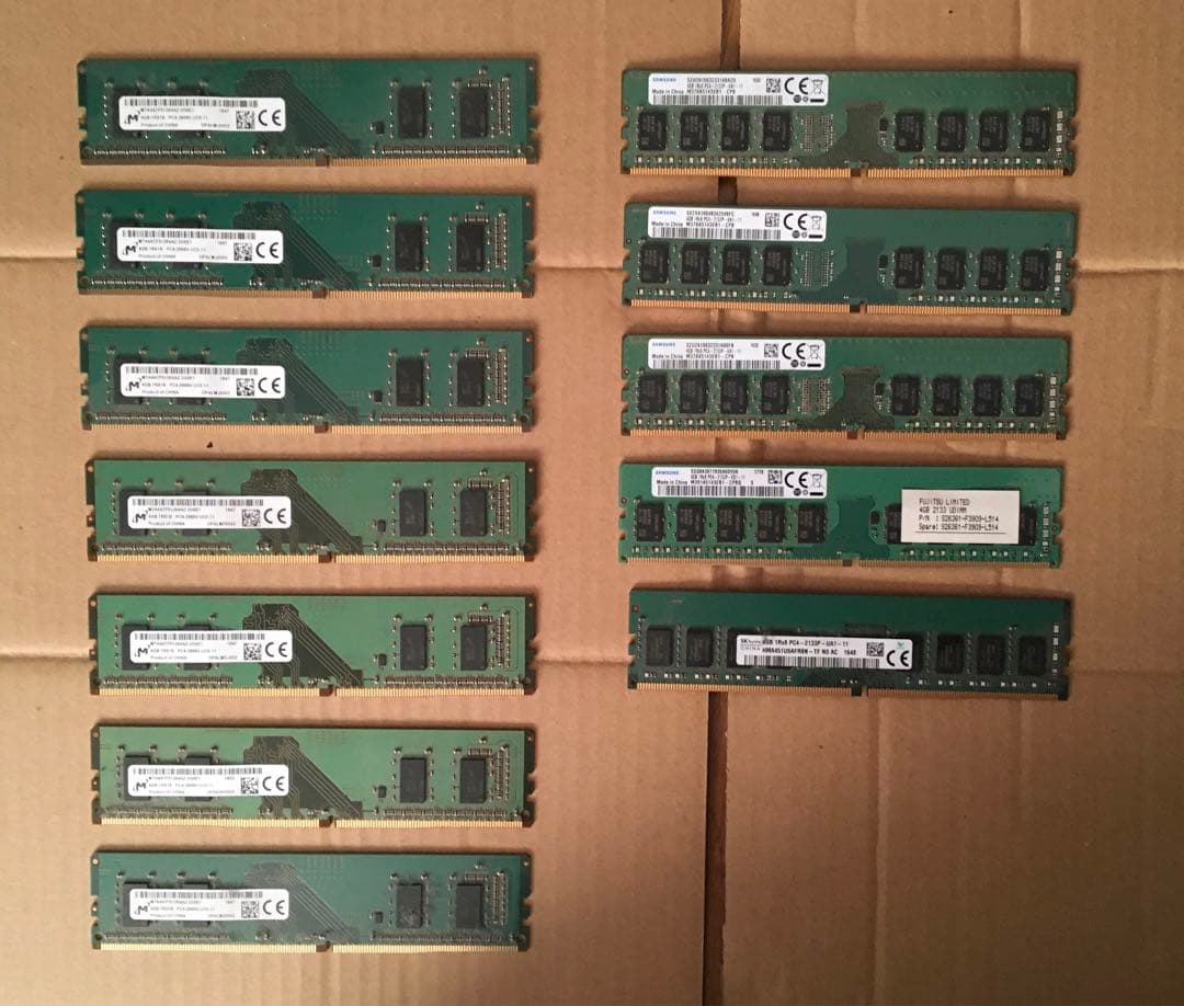 デスクトップパソコン用メモリ　PC4メモリー4GB×12枚セット