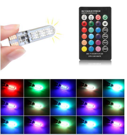 GX71様 T10 RGB LEDバルブ 16個 COB素子 リモコン付き