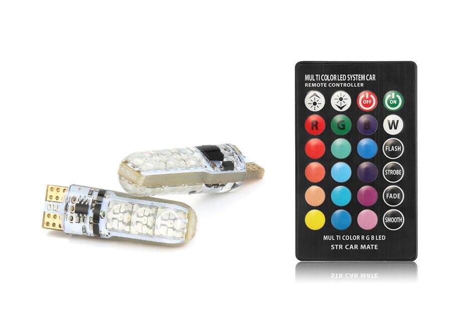 GX71様 T10 RGB LEDバルブ 16個 COB素子 リモコン付き