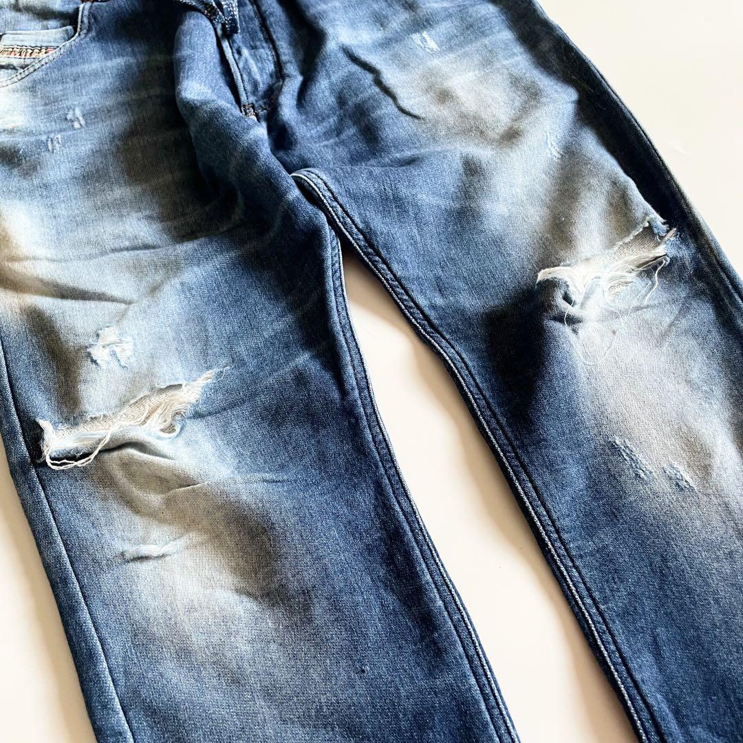 DIESEL KROOLEY ダメージ加工ジョグジーンズ スウェットデニム 30