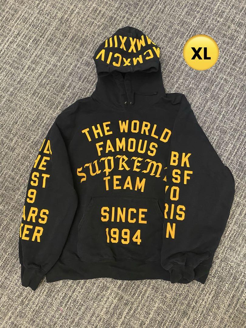 Supreme Team Flocked Hooded スウェット パーカー