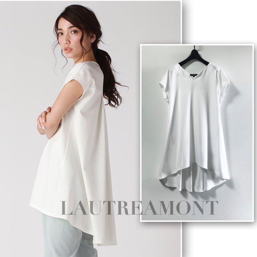 【美品】◎ LAUTREAMONT【WEB別注】フレンチイレギュラーヘムトップス