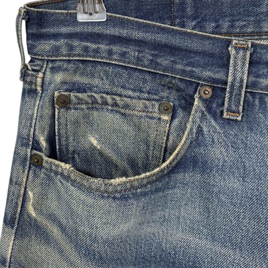 80s USA製 Levis 501 赤耳 リペアカスタムデニム セルビッチ