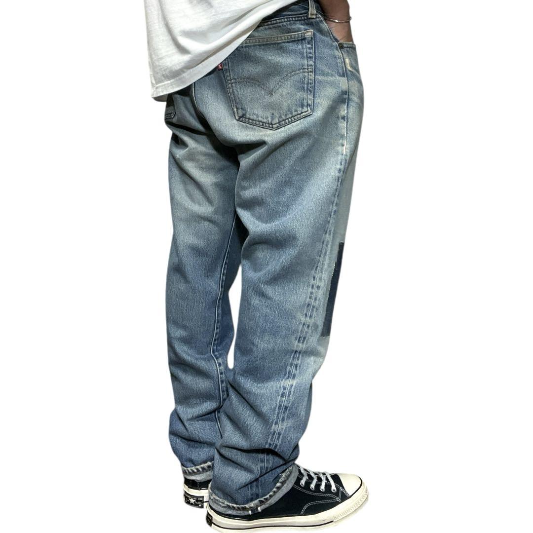 【国内配送】 80s USA製 Levis 501 赤耳 リペアカスタムデニム セルビッチ パンツ