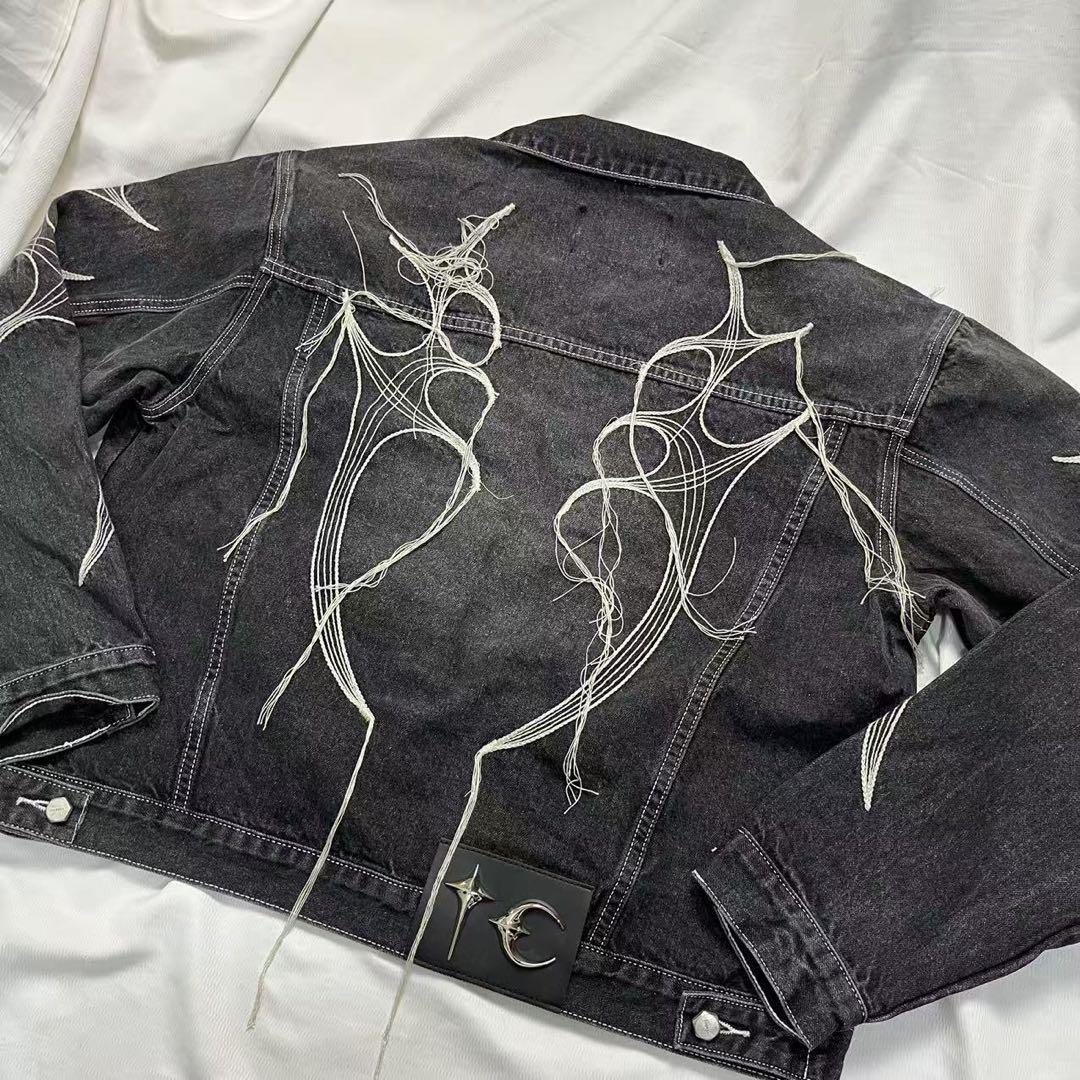 Thug Club TRIBAL TREE DENIM JACKET ブラックL